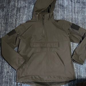 Men's Black Law-Enforcement Hooded Jacket